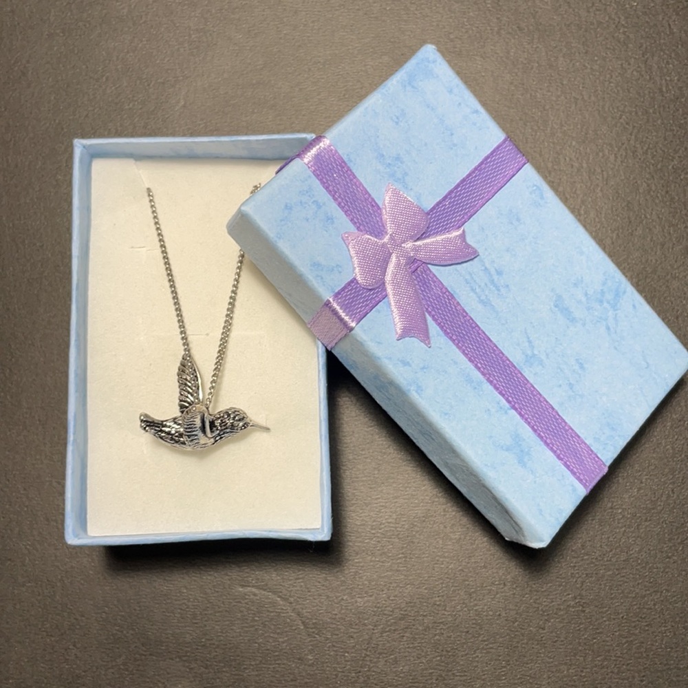 Humming bird necklace by Fossil